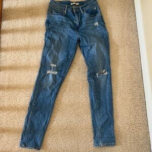 Levi 721 high waisted skinny jeans